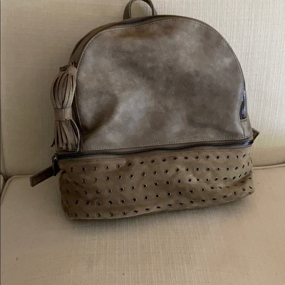 Studded backpack purse